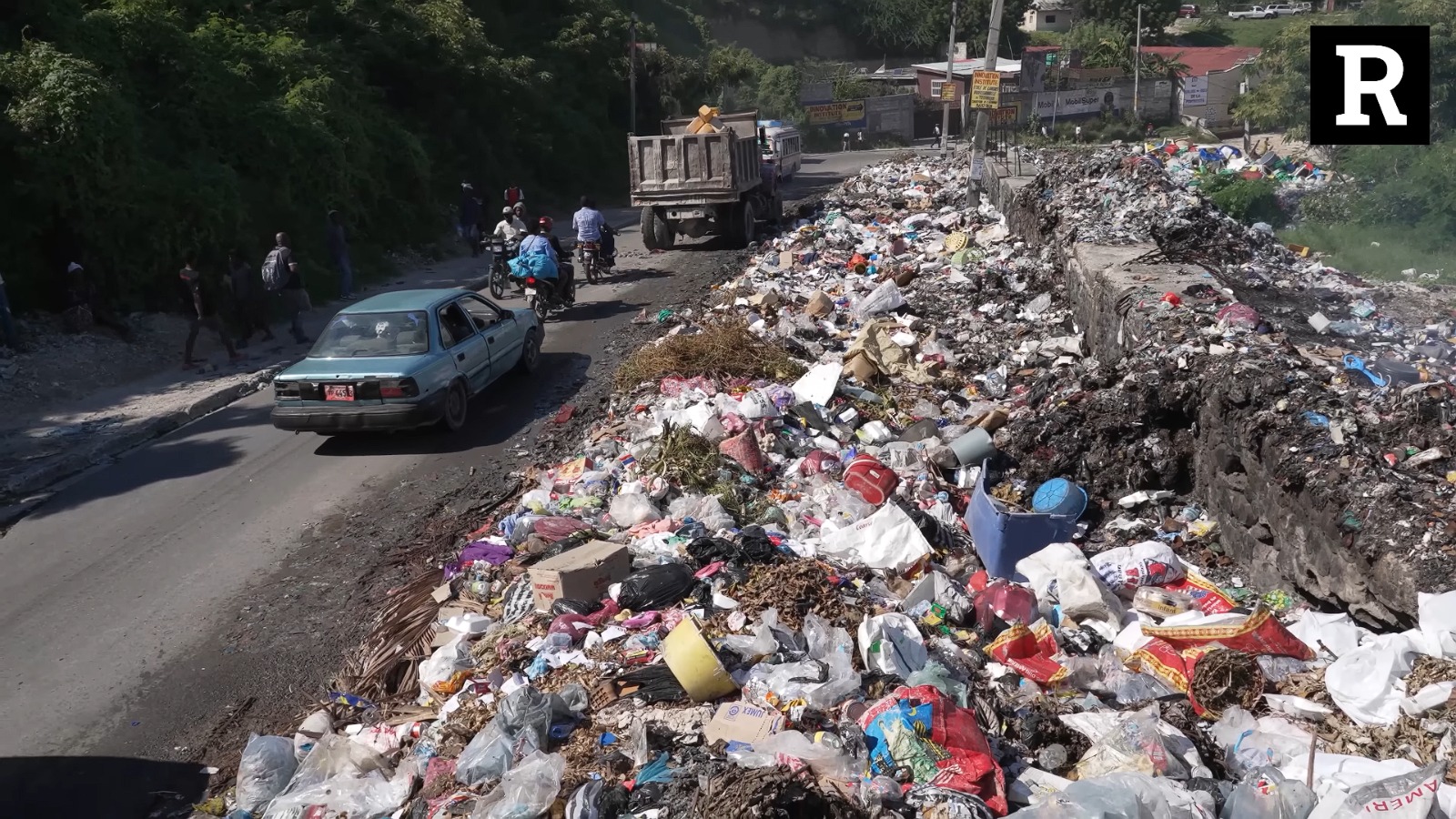 garbage lined streets