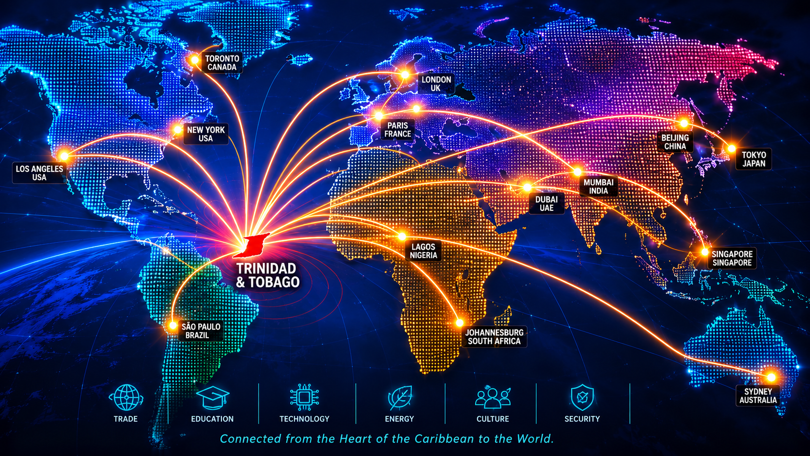 A modern hyperscale data center — the physical infrastructure of the AI economy that Trinidad and Tobago must own for itself.